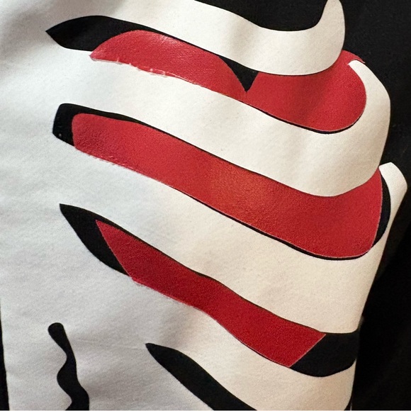 Halloween Zip Hoodie Skeleton Ribs Heart Size L - Picture 6 of 7